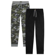 NWT Boy's Lee 2 Pack Joggers Black and Green Camo size S, M