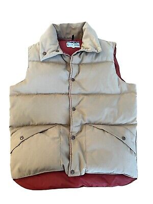 Vintage 70s Down Wind Insulated DOWN VEST PUFFER Khaki Burnt Orange Sz Large EUC | eBay Vintage 70s Down Wind Insulated DOWN VEST PUFFER Khaki Burnt Orange Sz Large EUC | eBay