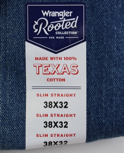 Wrangler Made in USA Jeans Texas Cotton Slim Straight Men's Size W38 L32 12oz - Picture 17 of 19