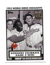 2002 Topps Baseball '52 World Series Highlights Brooklyn Dodgers Game 3 #52WS-3