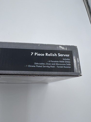NEW in box Siena by Godinger Ceramic 7 piece Relish Server Tray - Picture 2 of 3