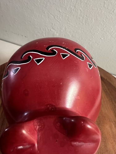Geschnitzte Speckstein Nilpferd Figur Nilpferd rot afrikanisch - Bild 4 von 7
