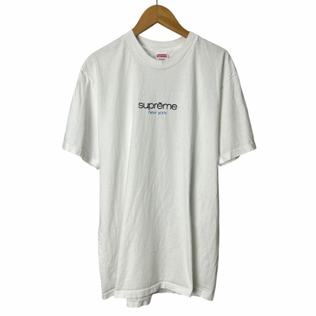 Supreme Classic Logo Print Crew Neck Tee Short Sleeve M White AA 