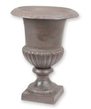 Pflanz-Amphore Blumentopf Braun H 43 cm aus Gusseisen - Gartendeko Deko Vase