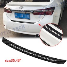35.4 4d Carbon Fiber Film Trunk Vinyl Decal Sticker For Toyota Camry Black