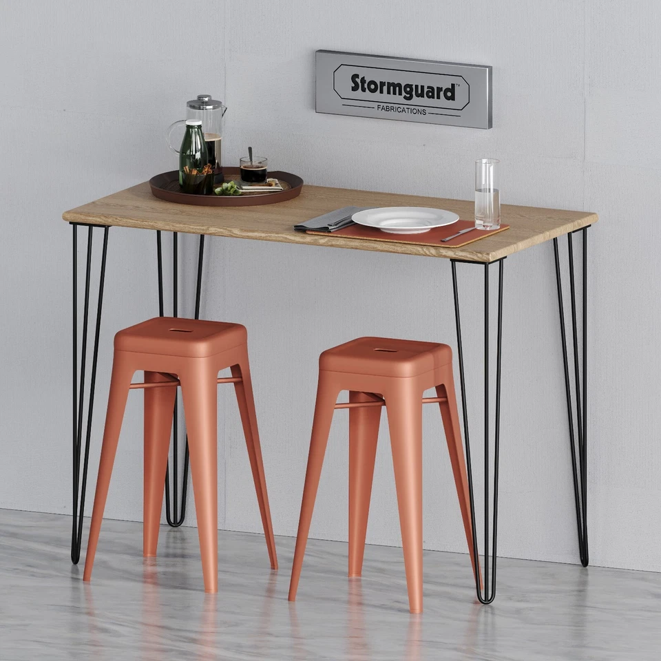 Hairpin Legs - Steel 3 Pin - Various Sizes & Colours - Screws & Feet Protectors - Image 3 of 4