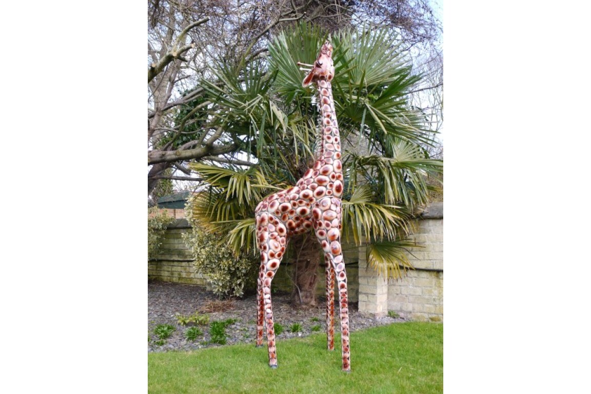 Small Freestanding Metal Giraffe Garden Statue Giraffe Garden