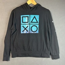 PlayStation Video Game Controller Logo Hoodie Sweatshirt Youth Size 18