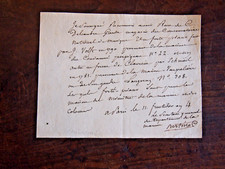 reçu du garde du conservatoire de musique pour 2 clavecins provenant d'émigré
