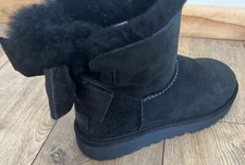 UGG Black Mini Bailey Bow Women's Boots Size 6
