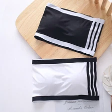 Women Tube Top Bra Seamless Bandeau Strapless Bralette Stretch Solid Intimates