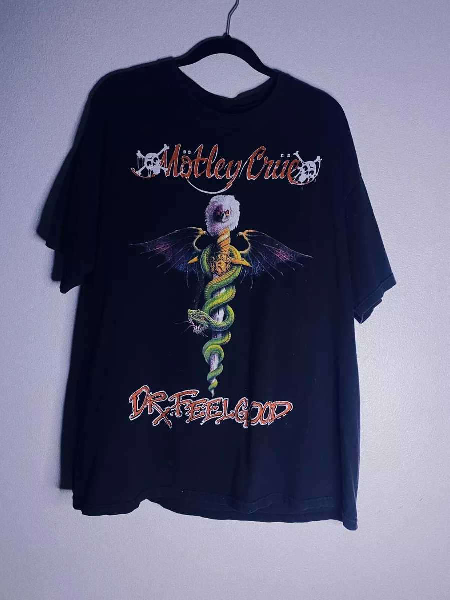 Vintage 80s 90s Motley Crue T-Shirt Unisex Rock Band Double Sided Tee