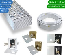 Fußbodenheizung Komplett Set Wasser Tacker RTL Ventil Thermostat Regelbox