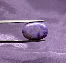 ** Purple Jade Polished Cab** Carved Natural Stone, Undyed