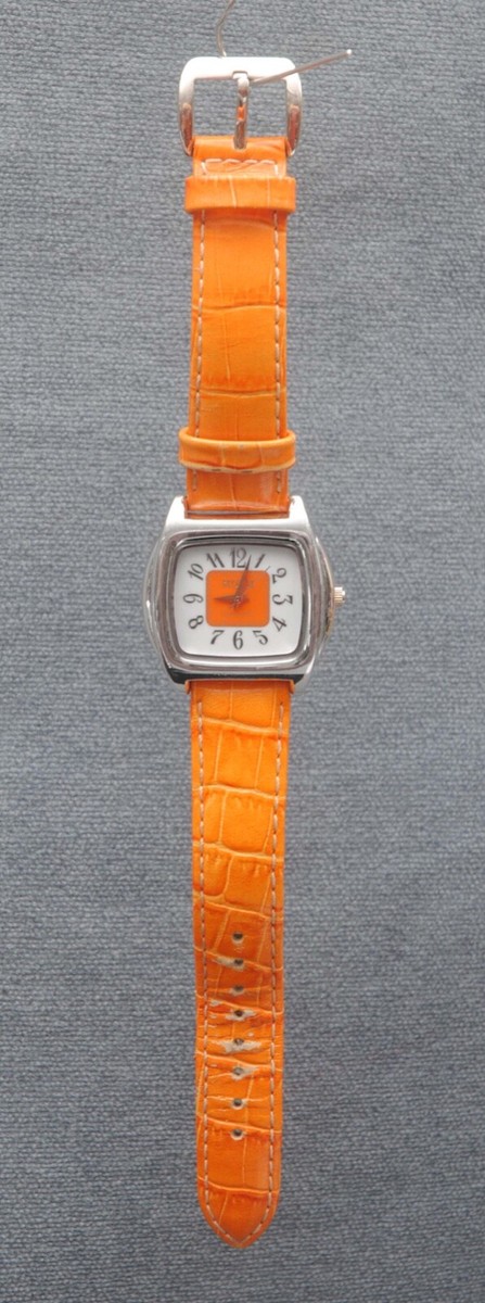 ECCLISSI STERLING SILVER QUARTZ WRISTWATCH W/ORIGINAL ORANGE  display picture 3