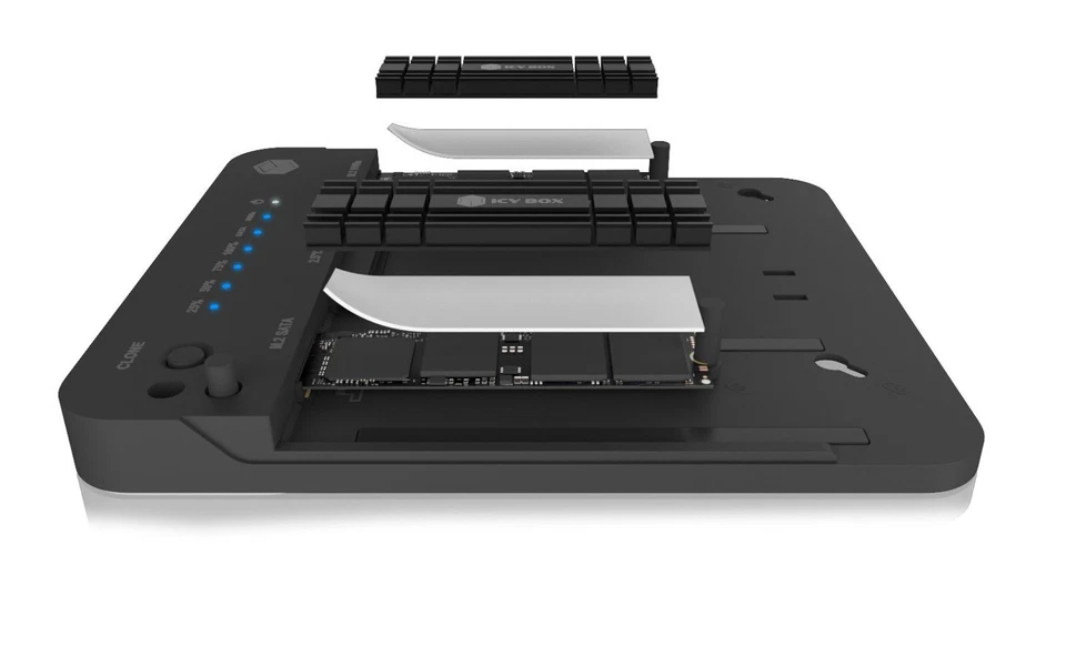 ICY BOX IB-2915MSCL-C31 Dock&Clone Station M2.NVMe& 2,5"&3,5" 61017 B-Ware - Bild 3 von 4
