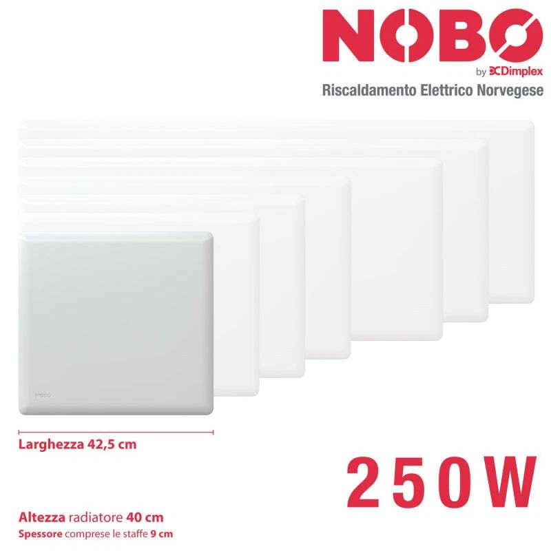 Radiatori Elettrici Norvegesi NOBO a Parete e Mobili da 250W a 2000W - Immagine 3 di 4
