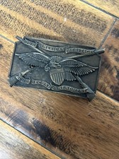 OUR AMERICAN HERITAGE-The Second Amendment Vintage Brass Belt Buckle 4"x 2.25"