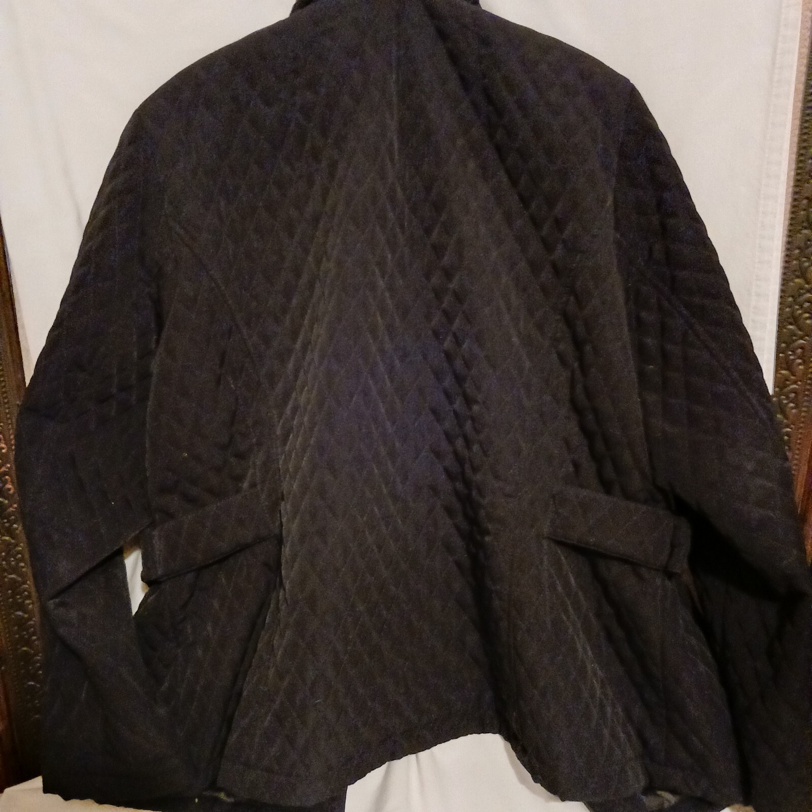 Giacca Gallary Co, Women's, Black, Quilted Black Jacket Coat, Size 1X