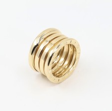 Bvlgari B.Zero 1 Four-Band Ring in Yellow Gold Size 4.25 EU47 No Diamond