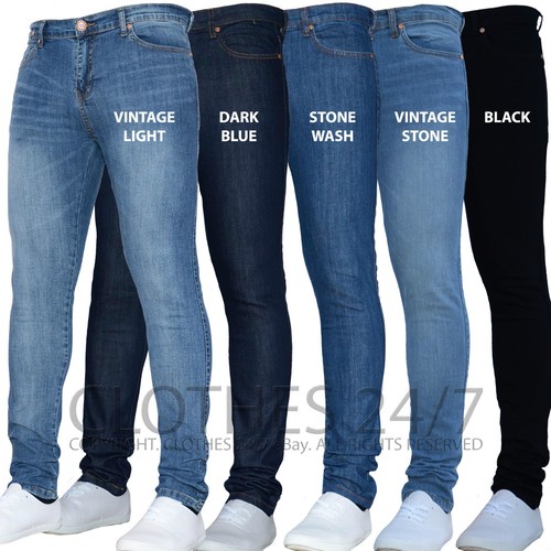 Mens Designer Branded Stretch Skinny 