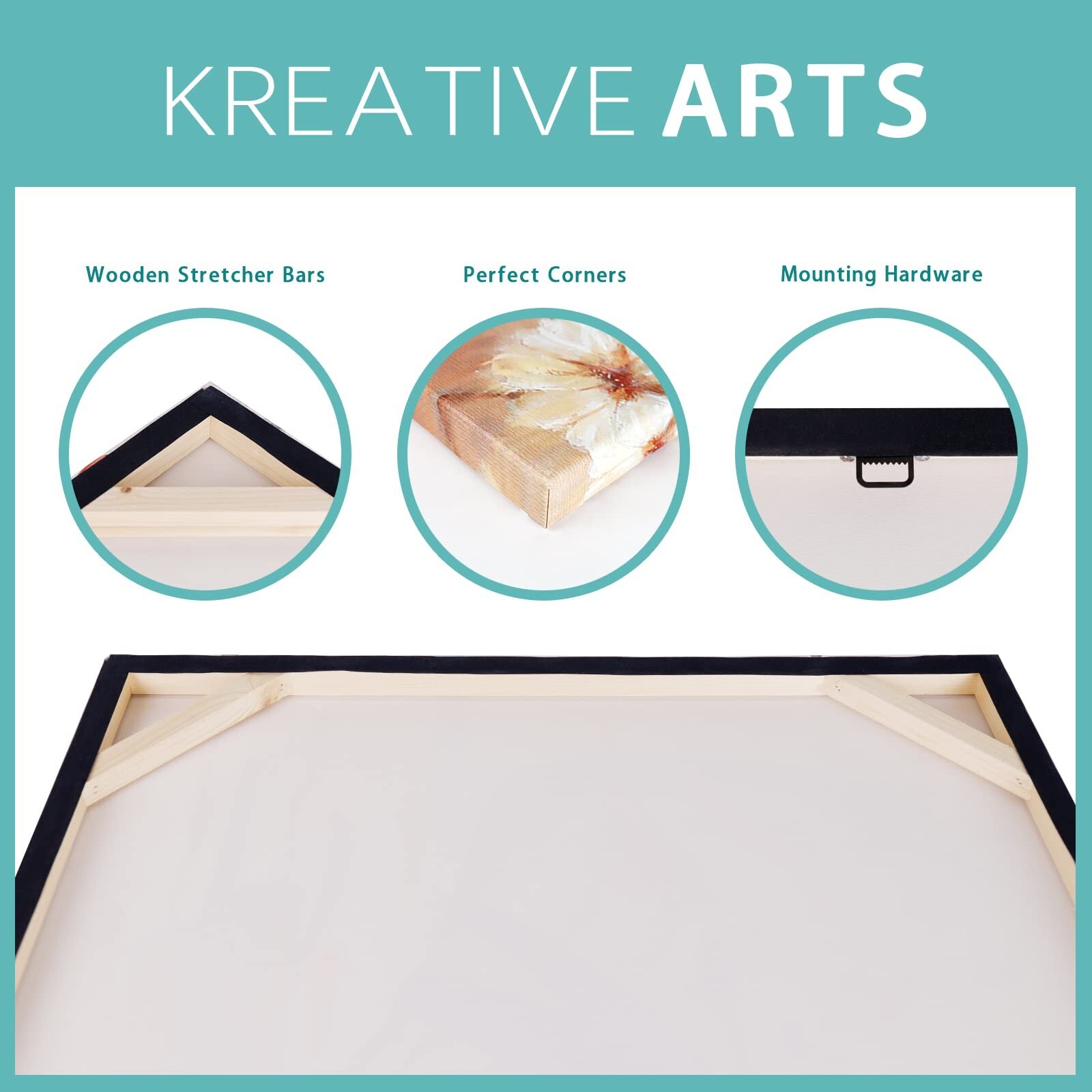 KREATIVE ARTS Bear Sleep Pictures Wall Decor Brown Animal Canvas Wall Art Mod...