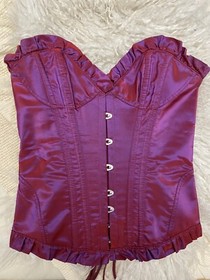 AGENT PROVOCATEUR RARE BURGUNDY OPALESCENT  CORSET SIZE:MEDIUM AB