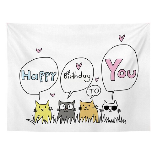 Happy Birthday Background Cloth Photo Props Party Decoration New AU - Picture 16 of 34