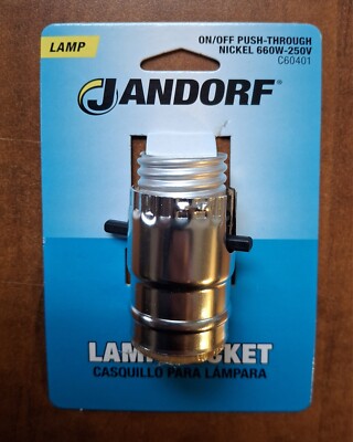 Jandorf Metal Medium Base Push Thru Socket 60401