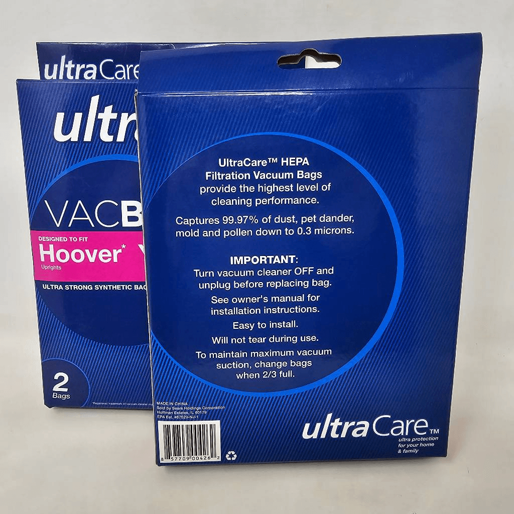 4 ULTRA CARE VACBAGS FOR HOOVER VACUUM Y & Z UPRIGHTS HEPA FILTRATION NEW eBay