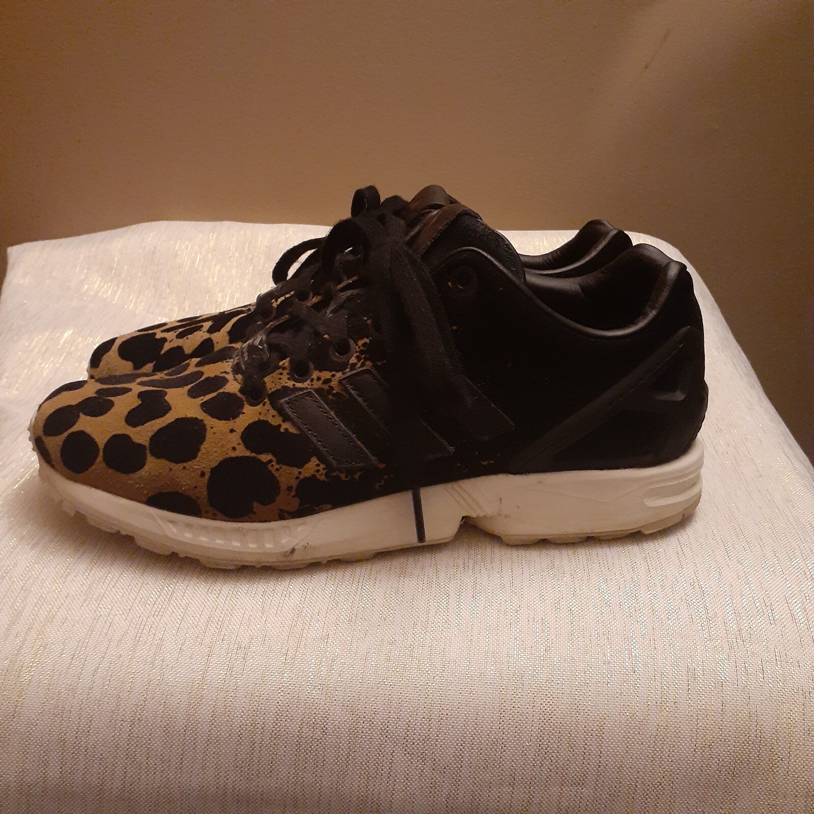 Women's Adidas Flux Leopard Cheetah Print Trainers Size 7 | eBay