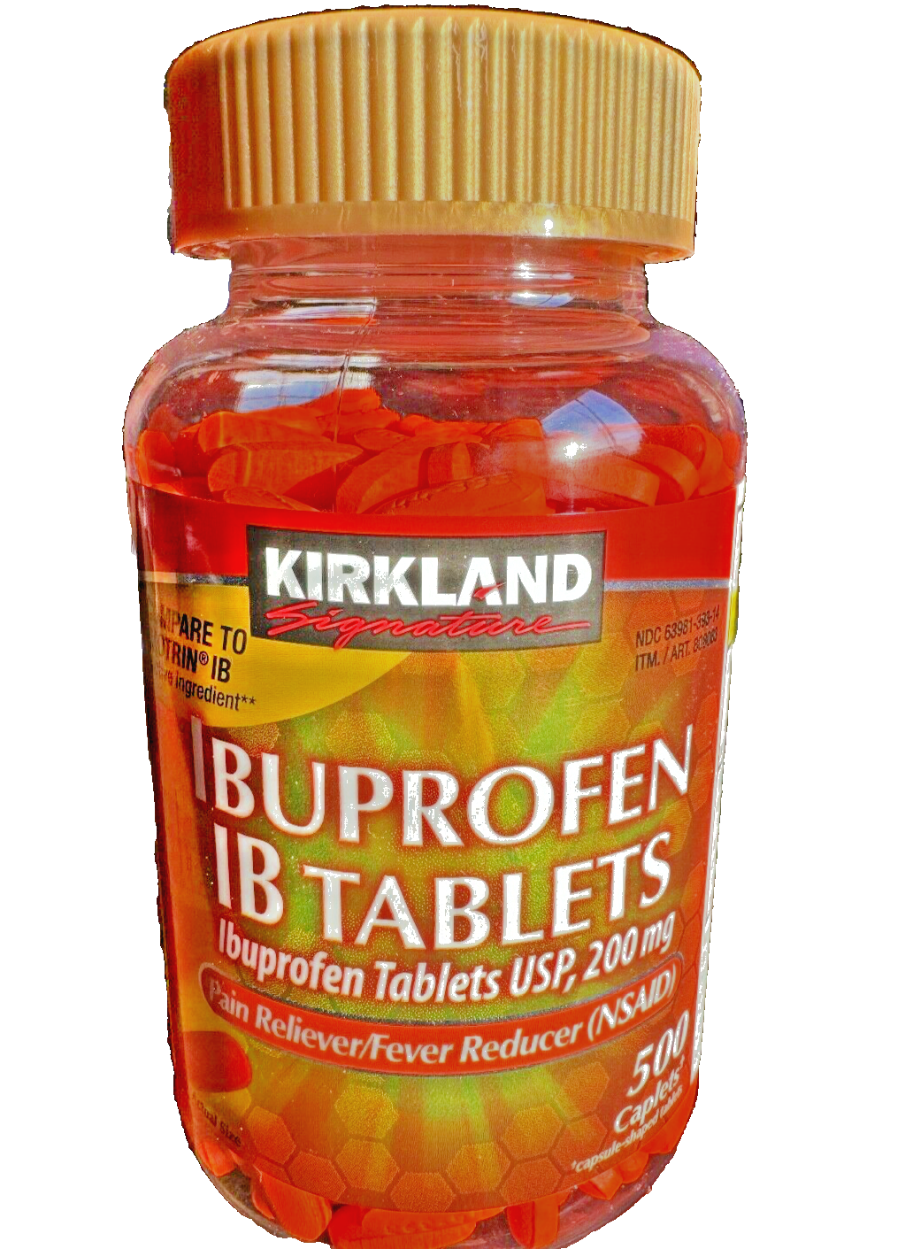 ️ Kirkland Signature™ Ibuprofen 200 mg IB Tablets, 500 Caplets New