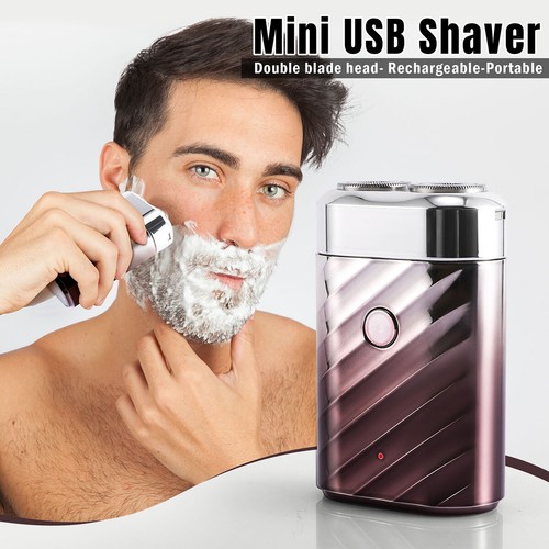 Mini Electric Shaver Best for Men Beard Trimmer Shaver Portable Dual-Head NEW - Picture 2 of 16
