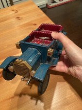 Vintage Tin Friction F-1908 Touring Car 9.5" Made in Japan Works Great FreeShip