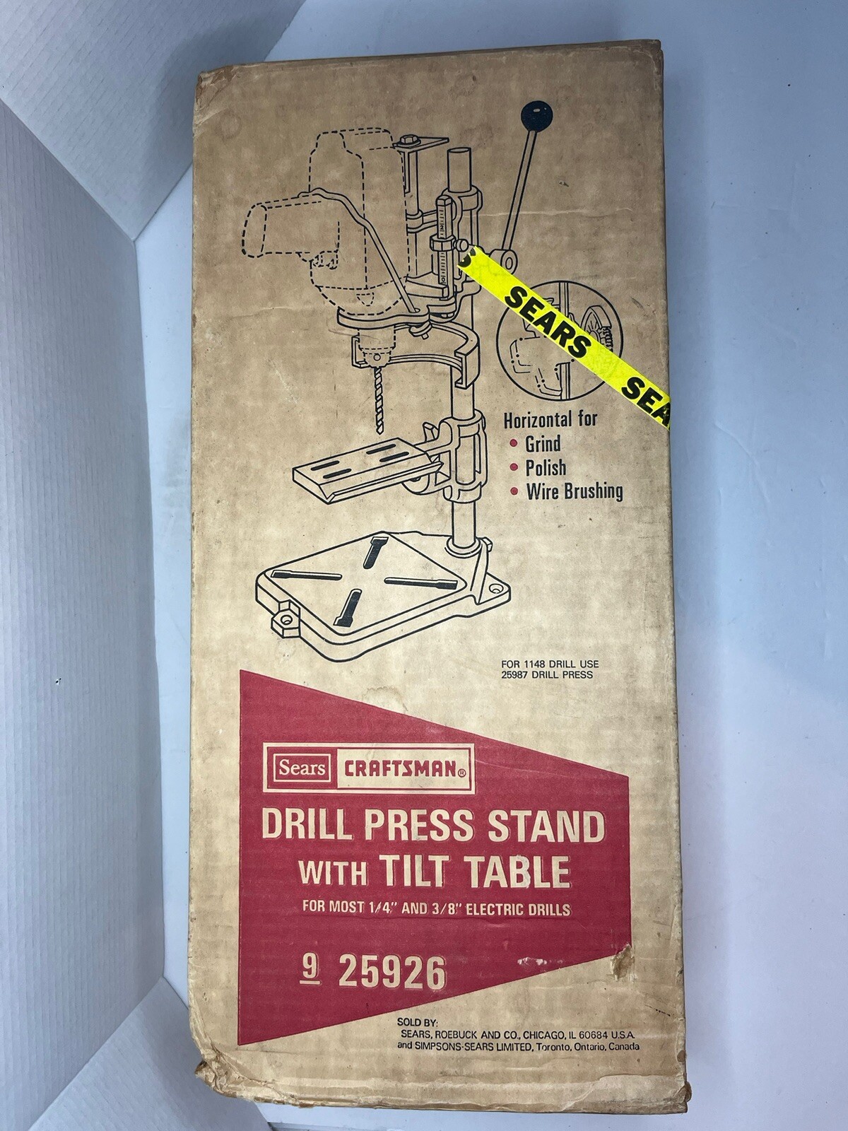 Vintage Sears Craftsman 25921 Drill Press Stand [BOX HAS NEVER BEEN