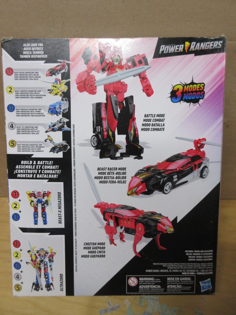 Power Rangers 3 modes in 1 Beast Morphers Converting Red Racer