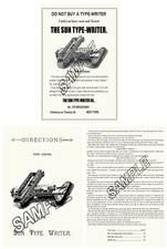 Sun Typewriter Instructions +  Bonus Advertisement Reproductions thumbnail