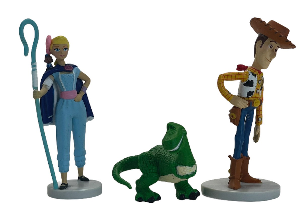 Disney Pixar Toy Story PVC Figure Bo Peep Sheriff Woody & Rex Cake