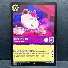 2024 DISNEY LORCANA URSULA'S RETURN MRS. POTTS 52/204 RARE