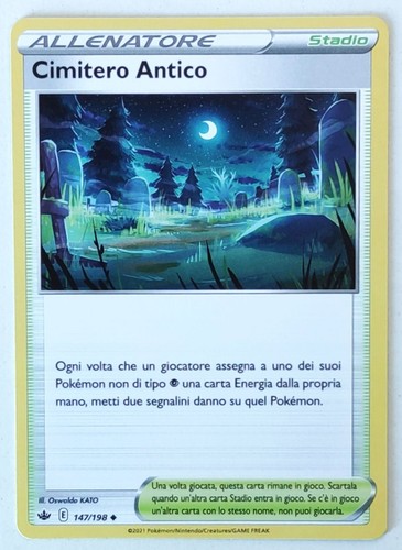 POKEMON Cimitero Antico 147/198 REGNO GLACIALE Carta Non Comune Italiano MINT