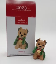Hallmark Keepsake Christmas Ornament 2023 Puppy Love Terrier 2023 Dog Ornament