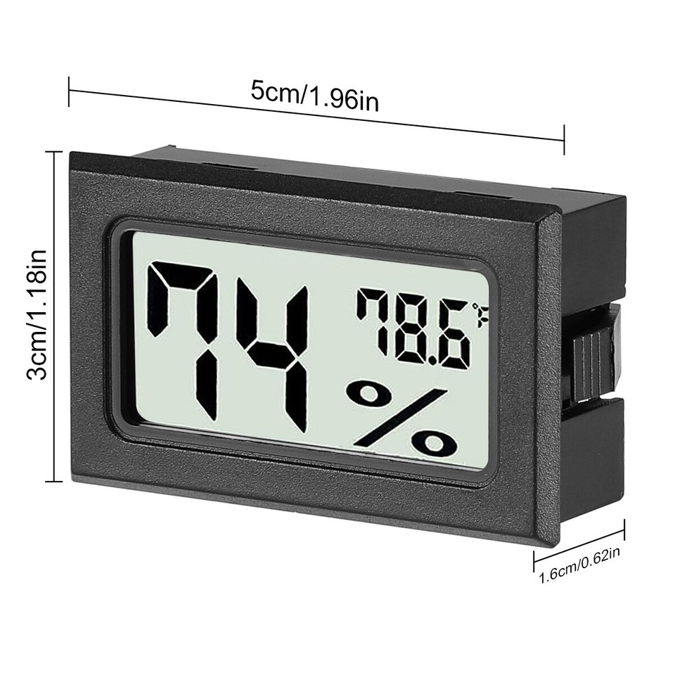 5-Pack Digital LCD Mini Thermometer & Hygrometer – Indoor Temperature & Humidity Meter (Fahrenheit) - View #4