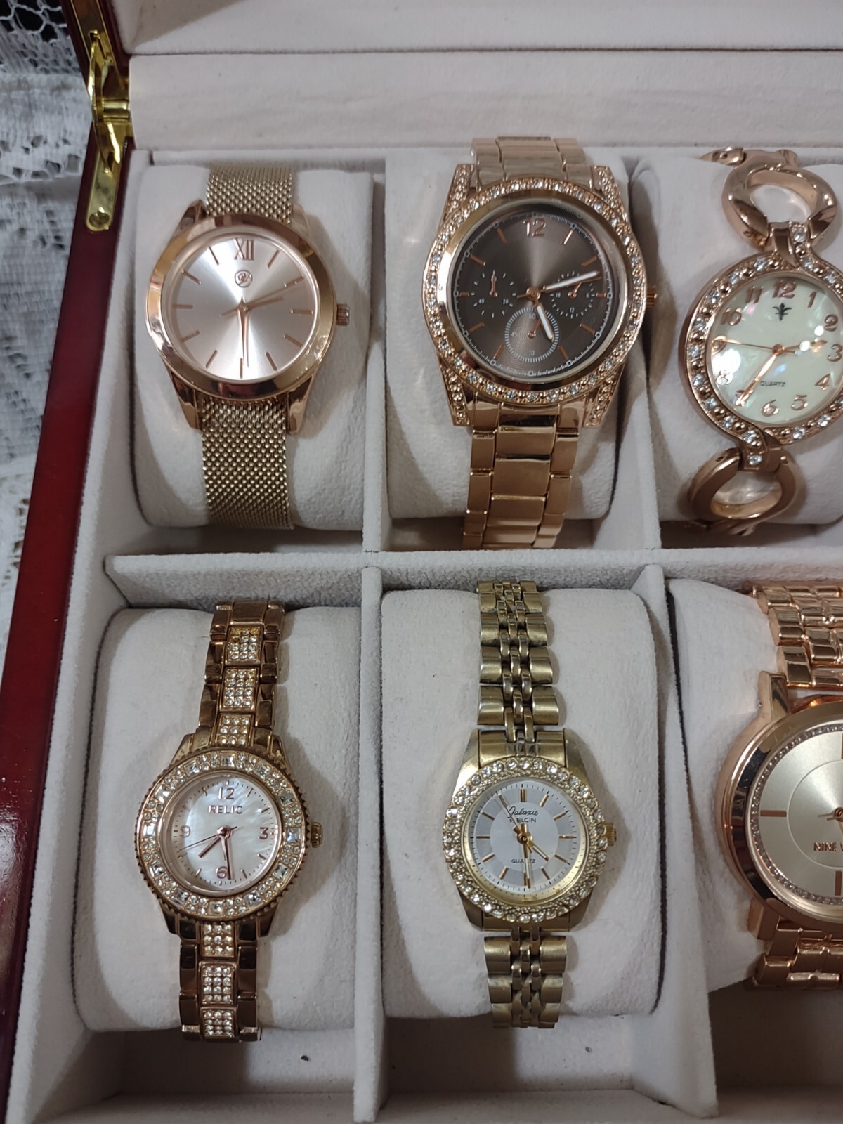 Lot of 9 Rose Gold/Goldtone Working Ladies Watches eBay