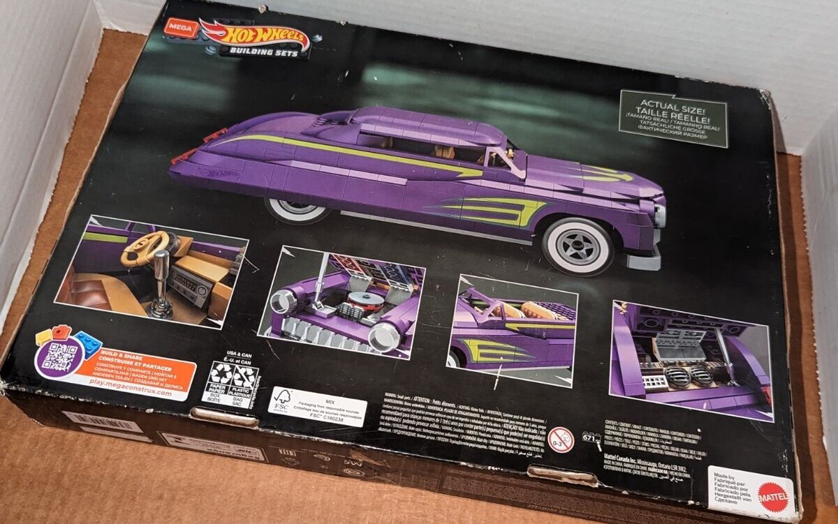 New Sealed MEGA Construx Building Set Hot wheels Car PURPLE