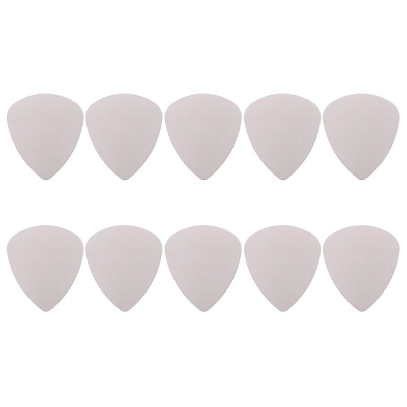 10Pcs Stainless Steel Guitar Pick Metal Electric Guitar Bass Pick Plectrum