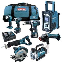 Makita Lxt 18V 12Tlg. Akku Werkzeug Set + DVP180 Z Akku-Vakuumpumpe Klimaanlage