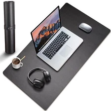 Leather Desk Pad Protector Large Desk Pads on Top of Desks Waterproof Keyboar...