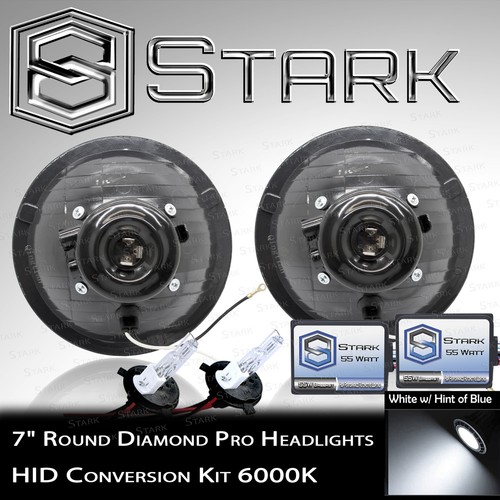 H6024 Head Light Glass Housing Lamp Projector Conversion Chrome 7" Round HID Kit - Bild 3 von 5