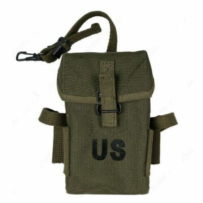 Vietnam War Bag US Army M1956 Pouch Pocket Metal Clasp Ammo Pouch