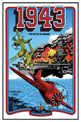 1943 Battle Of Midway Arcade NES Premium POSTER MADE IN USA
